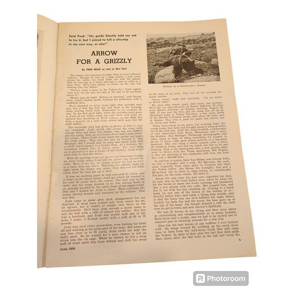 The National Bowhunter Magazine June 1958-Features Article By Fred Bear-Nice - Picture 9 of 12